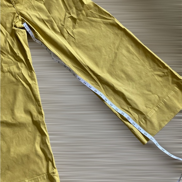 Maeve Linen Blend Crop Wide-Leg Pants Limelight Sz 29 - Picture 7 of 10